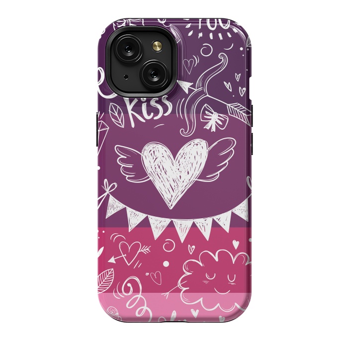 iPhone 15 StrongFit Love in four colors by Rossy Villarreal