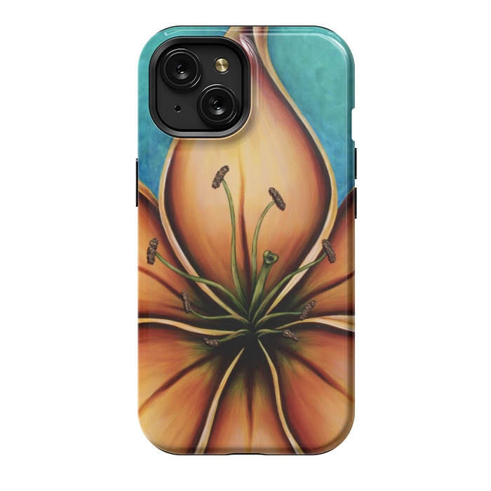 iPhone 15 StrongFit Fire Lily  by Denise Cassidy Wood