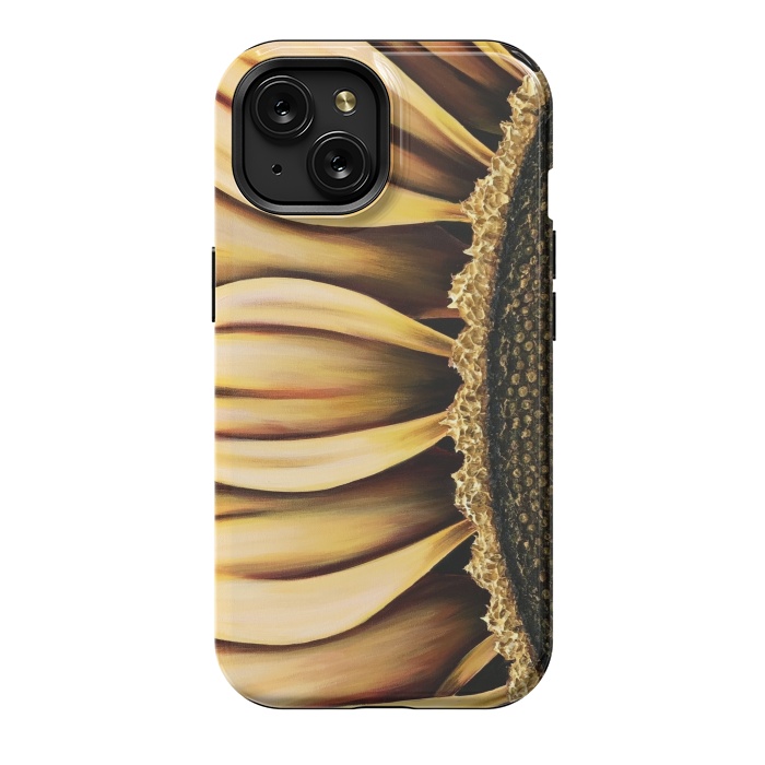 iPhone 15 StrongFit Sunflower by Denise Cassidy Wood