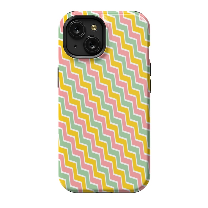 iPhone 15 StrongFit Colorful Chavron by Dhruv Narelia