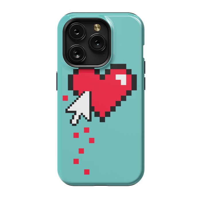 iPhone 15 Pro StrongFit Broken 8 bits Heart I by Dellán