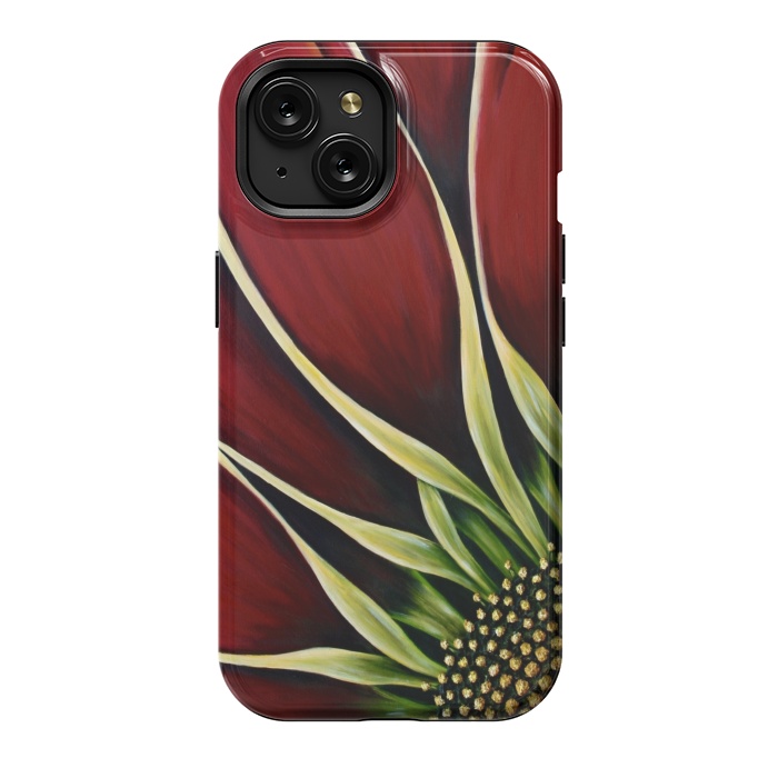 iPhone 15 StrongFit Red Gazania II by Denise Cassidy Wood