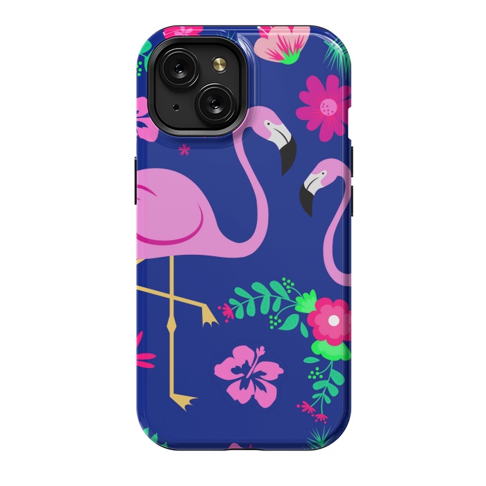 iPhone 15 StrongFit flamingo pattern by MALLIKA