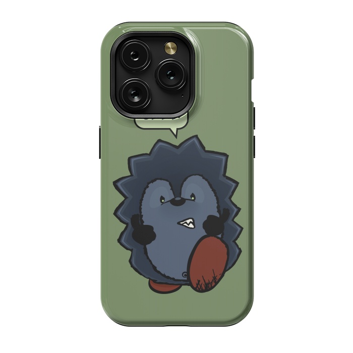 iPhone 15 Pro StrongFit Angry Hedgehog by Mangulica