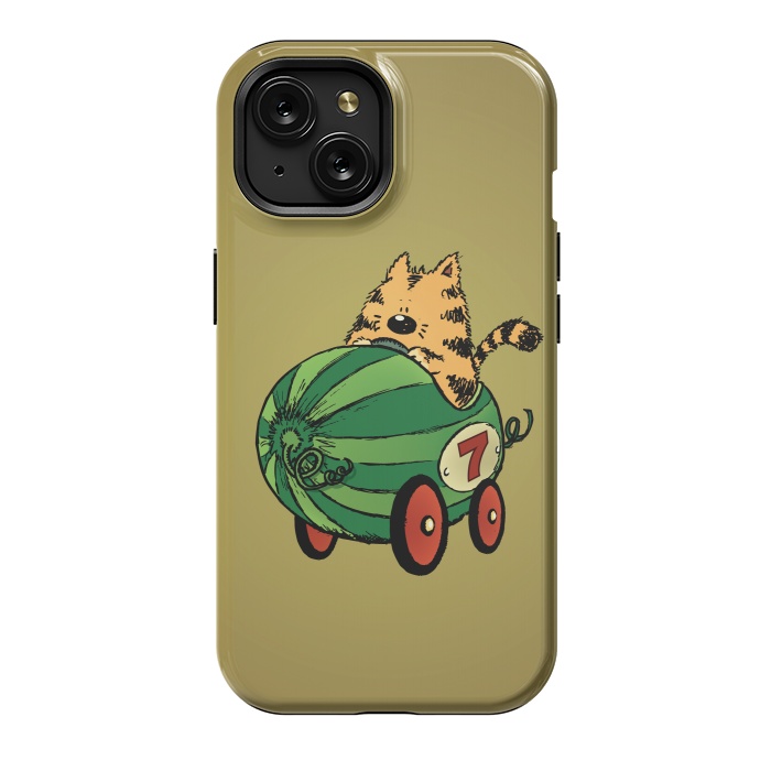 iPhone 15 StrongFit Albert and his Watermelon Ride by Mangulica