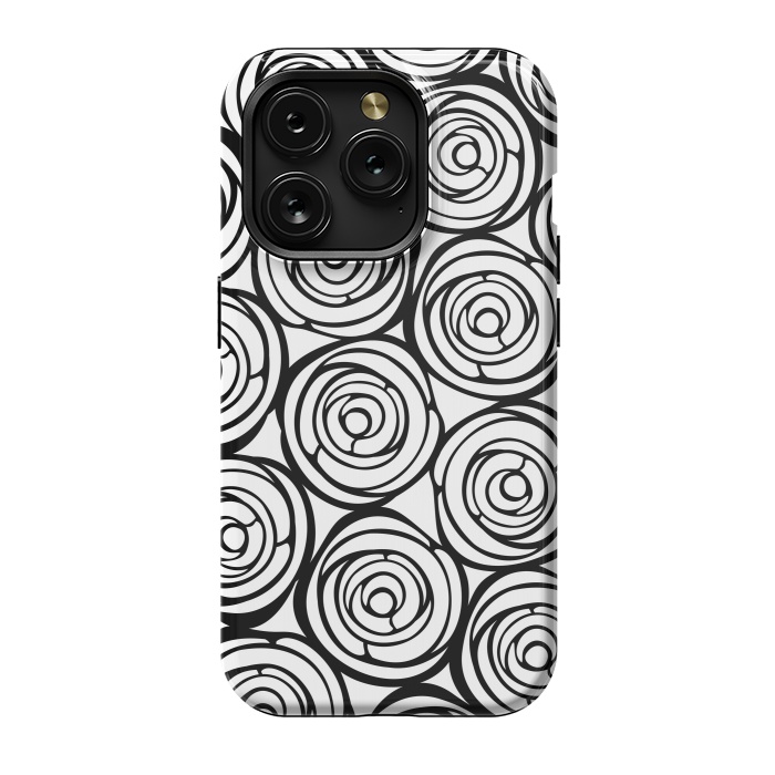 iPhone 15 Pro StrongFit Black Roses by Julia Grifol
