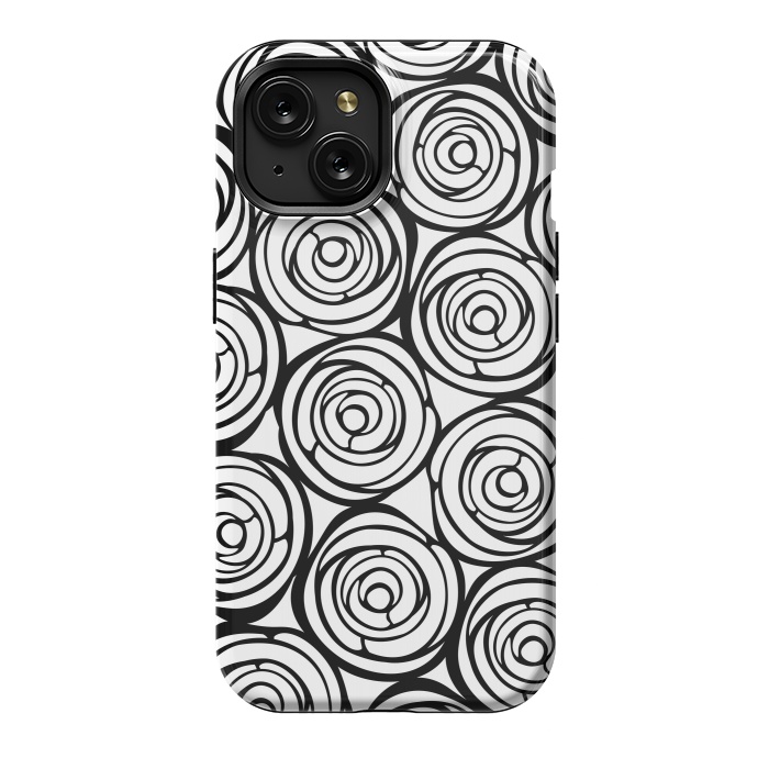 iPhone 15 StrongFit Black Roses by Julia Grifol