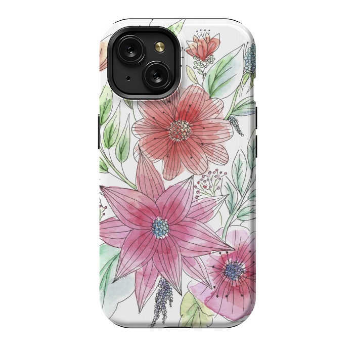 iPhone 15 StrongFit Wild flowers by Julia Grifol