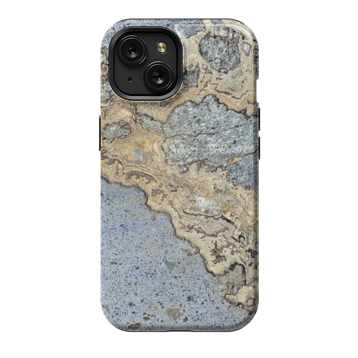 iPhone 15 StrongFit Blue and Gold Marble by Alemi
