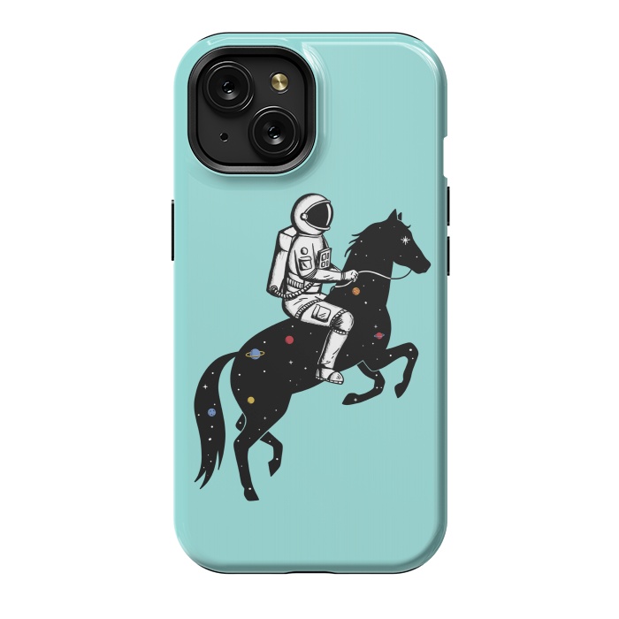 iPhone 15 StrongFit Astronaut and Horse 2 by Coffee Man