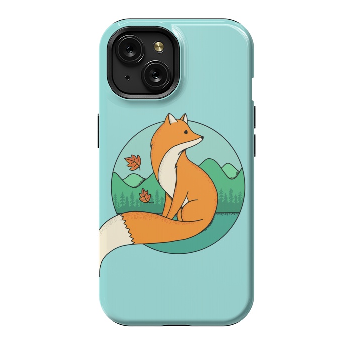 iPhone 15 StrongFit Fox and Landscape by Coffee Man