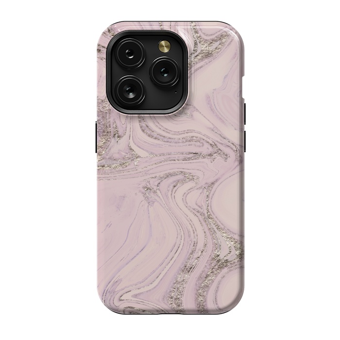iPhone 15 Pro StrongFit Glamorous Sparke Soft Pink Marble 2 by Andrea Haase