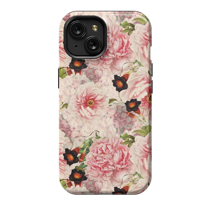 iPhone 15 StrongFit Victorian Vintage Roses by  Utart
