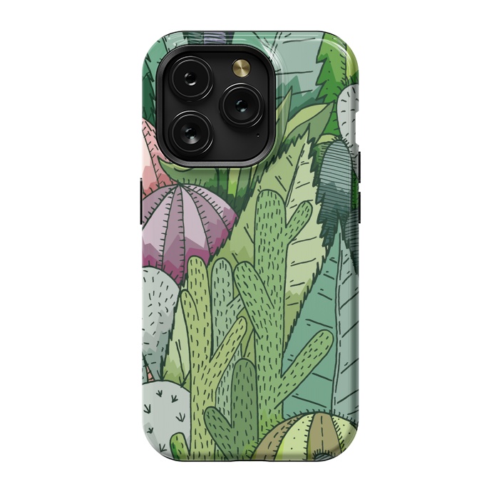 iPhone 15 Pro StrongFit Cactus Garden by Steve Wade (Swade)