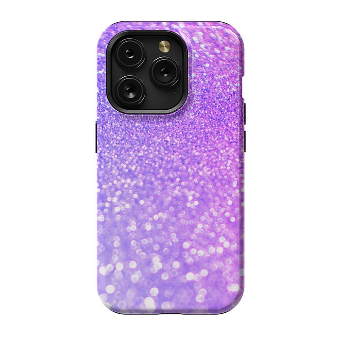 iPhone 15 Pro StrongFit Purple Pink Glitter Dream by  Utart