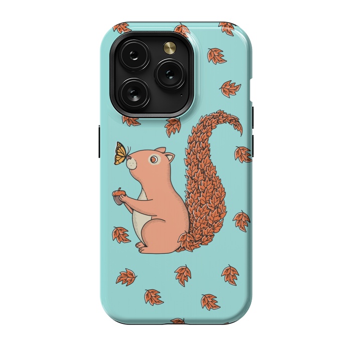 iPhone 15 Pro StrongFit Squirrel and Butterfly by Coffee Man