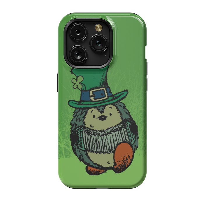 iPhone 15 Pro StrongFit ST.PATRICK HEDGEHOG by Mangulica