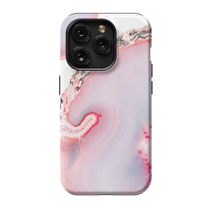 iPhone 15 Pro StrongFit Pink Agate Slices by  Utart