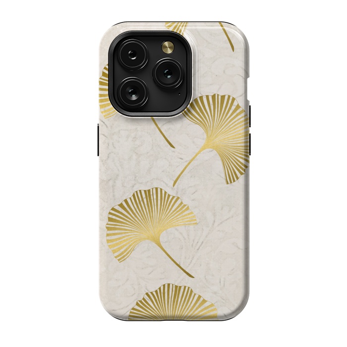 iPhone 15 Pro StrongFit Golden Gingko Leaves by Andrea Haase