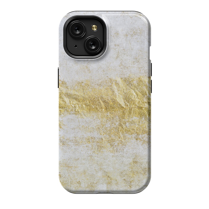 iPhone 15 StrongFit Concrete And Gold 2 by Andrea Haase