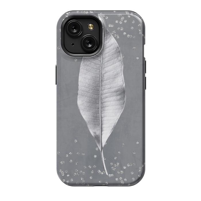 iPhone 15 StrongFit Silver Leaf by Andrea Haase