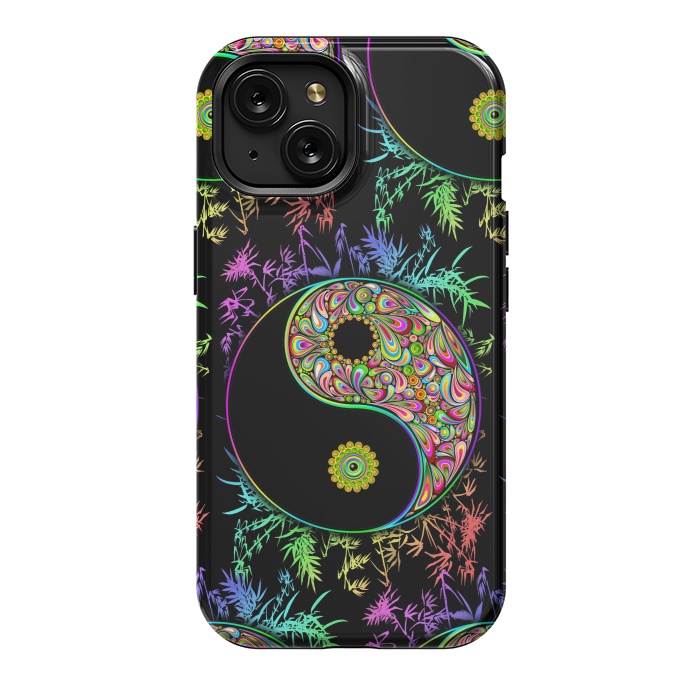 iPhone 15 StrongFit Yin Yang Bamboo Psychedelic by BluedarkArt