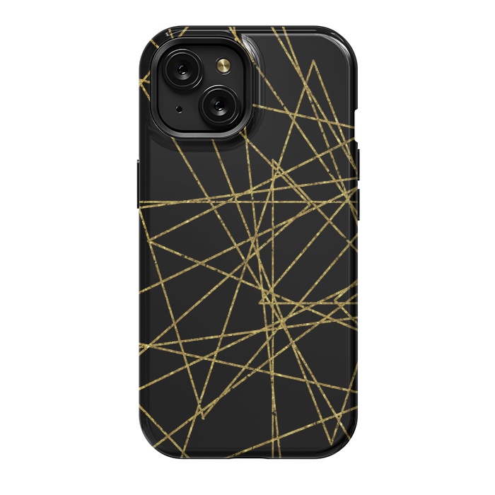 iPhone 15 StrongFit Golden Lines by Andrea Haase