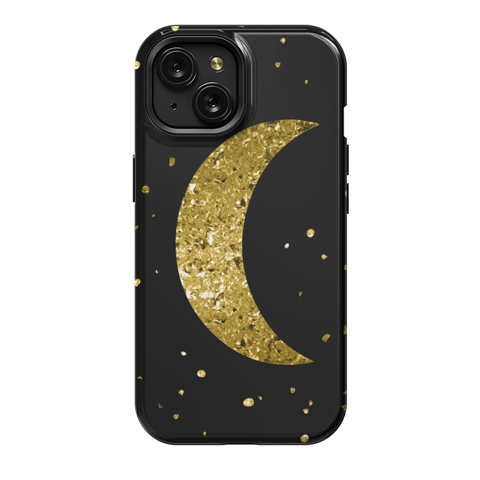 iPhone 15 StrongFit Sparkling Golden Moon by Andrea Haase