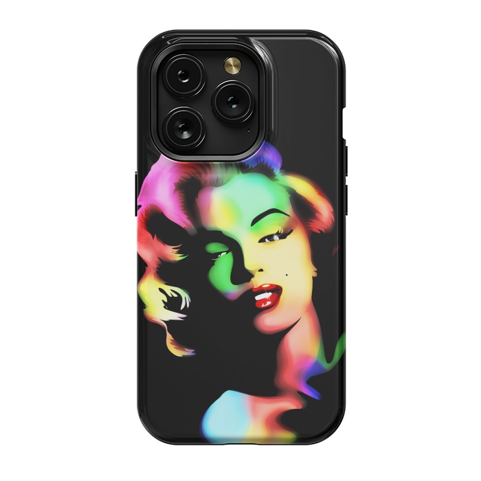 iPhone 15 Pro StrongFit Marilyn Monroe Rainbow Colors  by BluedarkArt