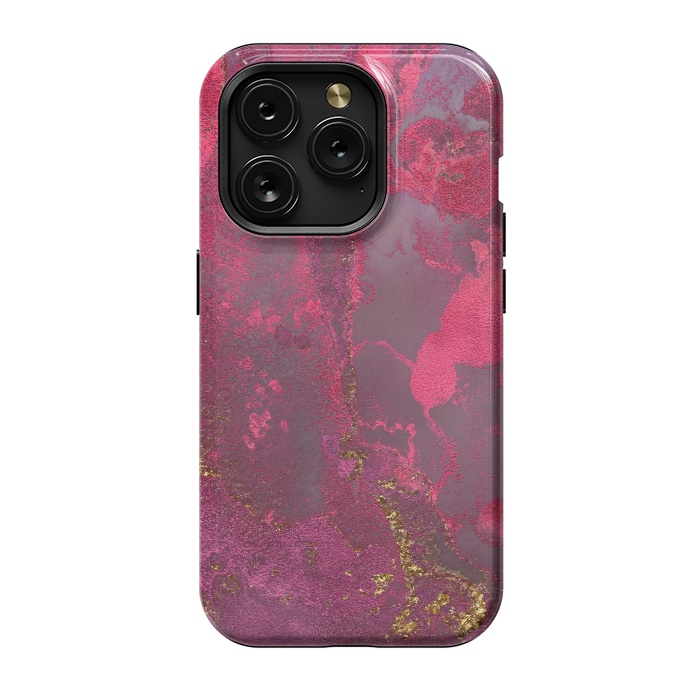 iPhone 15 Pro StrongFit Pink Gold Marble by  Utart