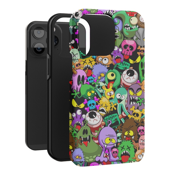 Iphone 15 Pro Cases Monsters Doodles By Bluedarkart Artscase 2115