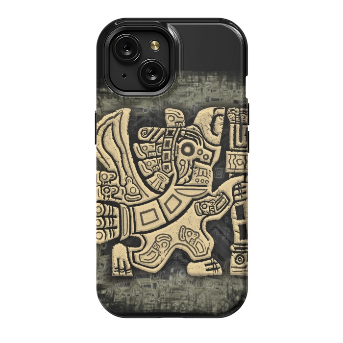 iPhone 15 StrongFit Aztec Eagle Warrior by BluedarkArt