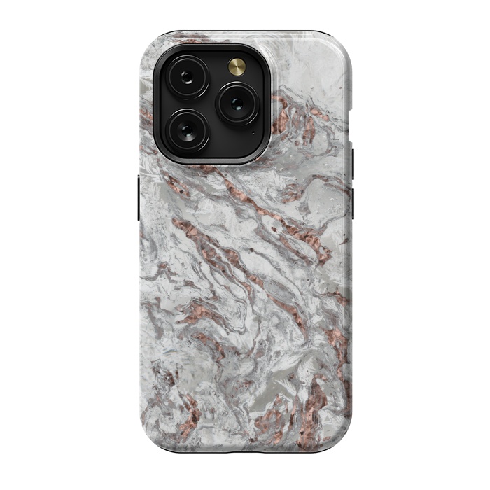 iPhone 15 Pro StrongFit Marble And Copper Glamour 2 by Andrea Haase