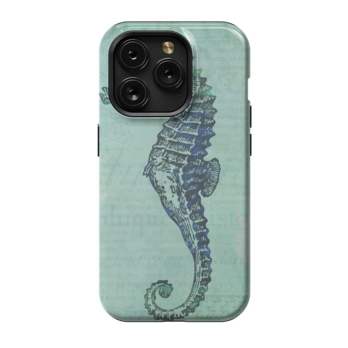 iPhone 15 Pro StrongFit Vintage Seahorse 2 by Andrea Haase