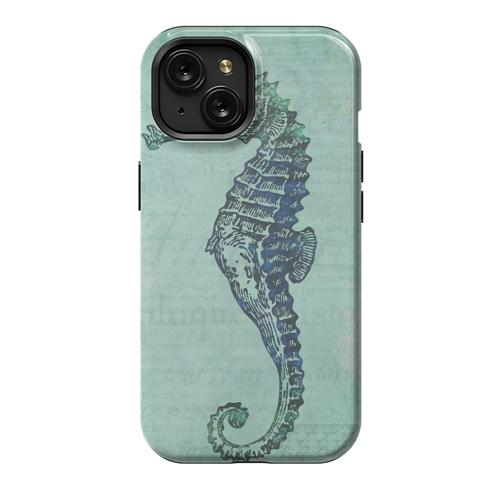 iPhone 15 StrongFit Vintage Seahorse 2 by Andrea Haase