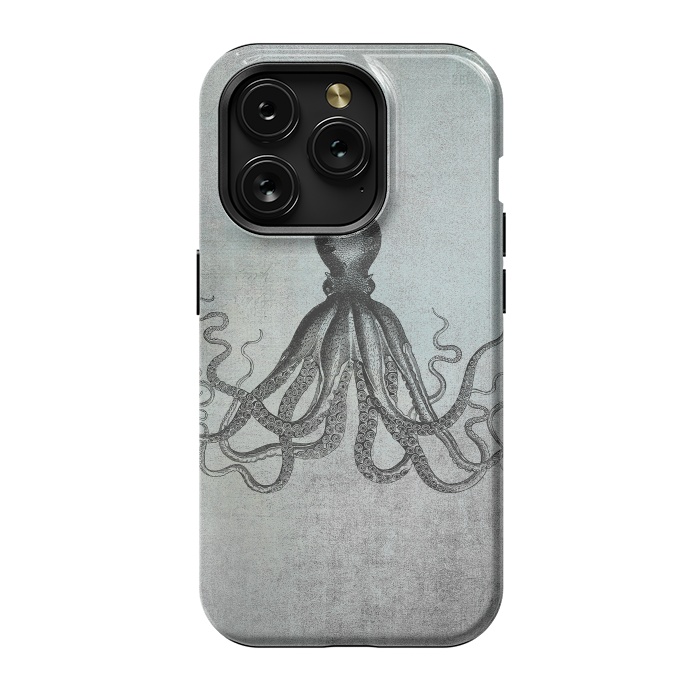 iPhone 15 Pro StrongFit Octopus Vintage Art by Andrea Haase