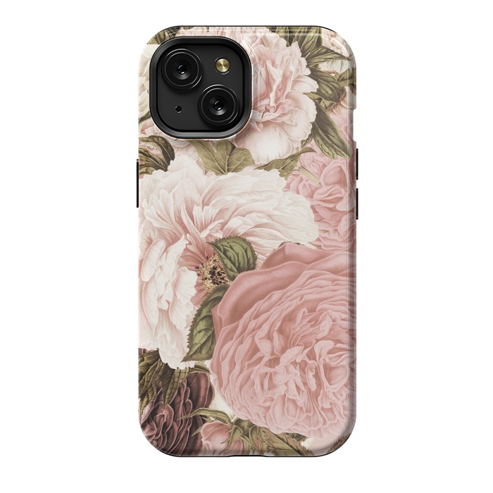iPhone 15 StrongFit Vintage Roses by  Utart