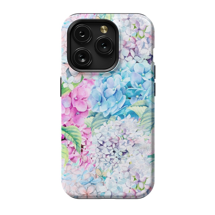 iPhone 15 Pro StrongFit Pastel Spring hydrangea Pattern by  Utart