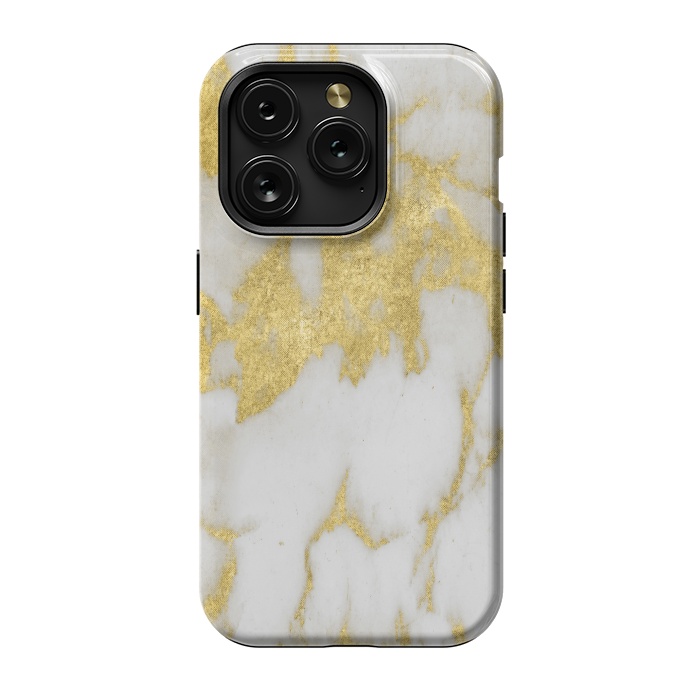 iPhone 15 Pro StrongFit Gold marble by haroulita