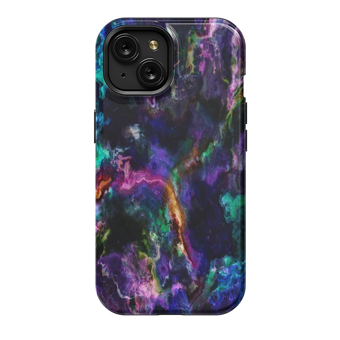 iPhone 15 StrongFit Colorful marble by haroulita