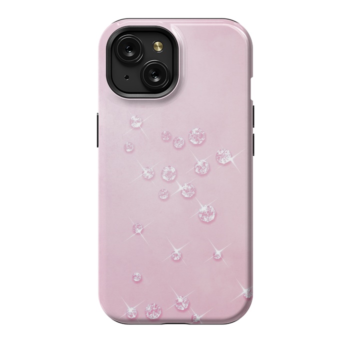 iPhone 15 StrongFit Sparkling Pink Rhinestones by Andrea Haase