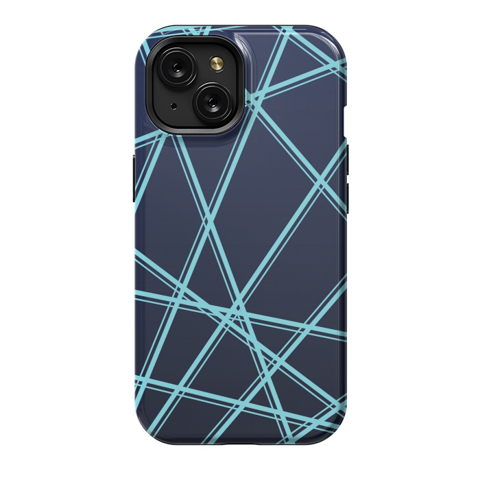 iPhone 15 StrongFit BLUE LINES PATTERN by MALLIKA