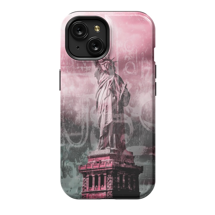 iPhone 15 StrongFit Statue Of Liberty Mixed Media Art by Andrea Haase