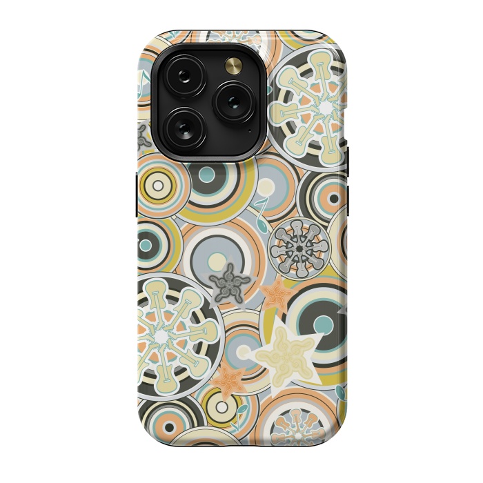 iPhone 15 Pro StrongFit Glam Boho Rock in Navy and Green by Paula Ohreen