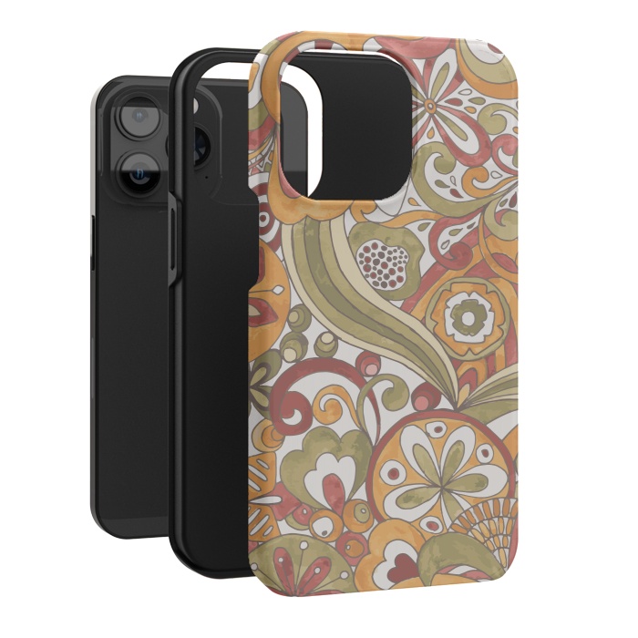 iPhone 15 Pro Cases Retro Colouring by Paula Ohreen