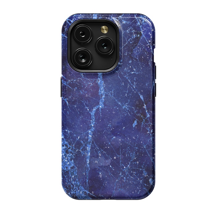 iPhone 15 Pro StrongFit Blue Marbled Glitter 2 by Andrea Haase