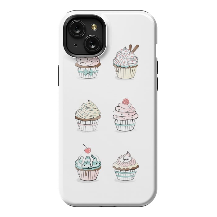 iPhone 15 Plus StrongFit Sweet Cupcakes by Martina