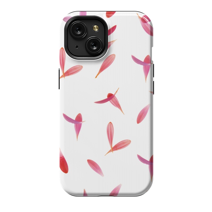 iPhone 15 StrongFit Red Rose Leaves by Creativeaxle