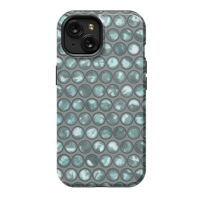 iPhone 15 StrongFit Green Glass Bead Pattern by Andrea Haase