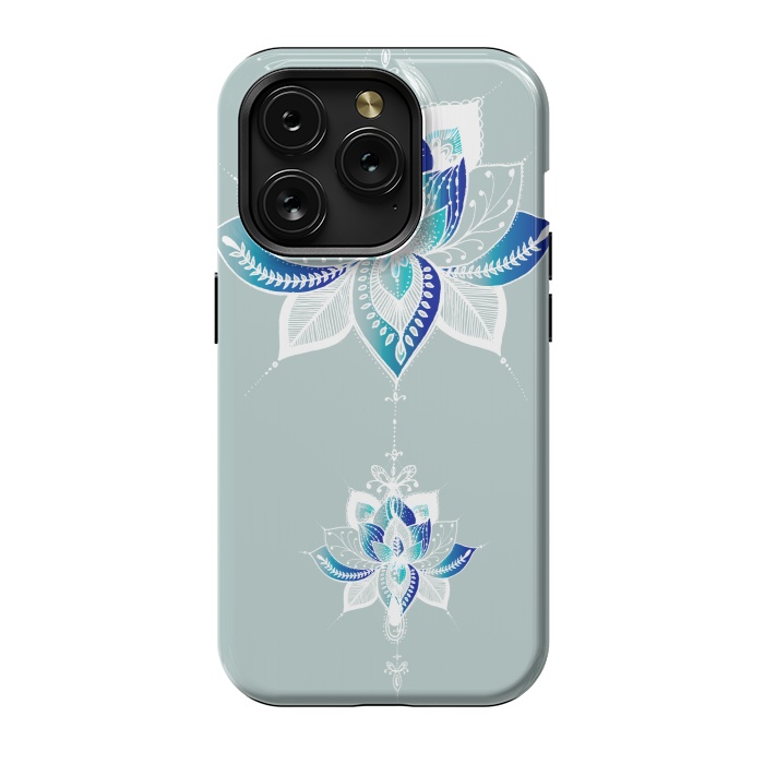 iPhone 15 Pro StrongFit Saige Lotus Flower  by Rose Halsey